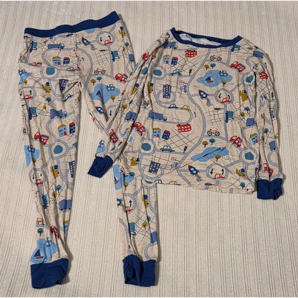 Little Sleepies Road Trip Bamboo Pajama Set 4T Unisex